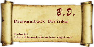 Bienenstock Darinka névjegykártya